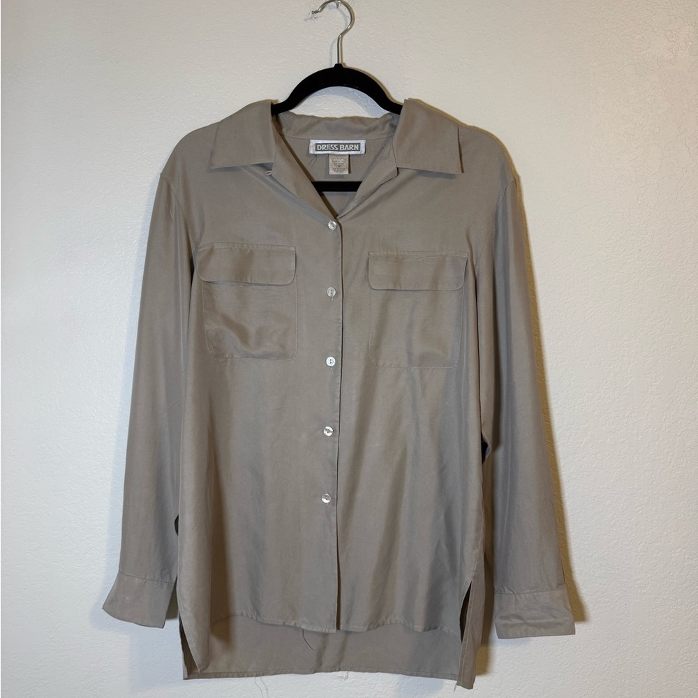 Vintage Dress Barn Women’s Silk Button Up Blouse size medium